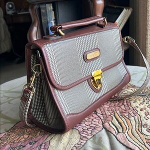 Vintage Distressed Sassy Collection made in Korea  Brown Shoulder Crossbody Bag